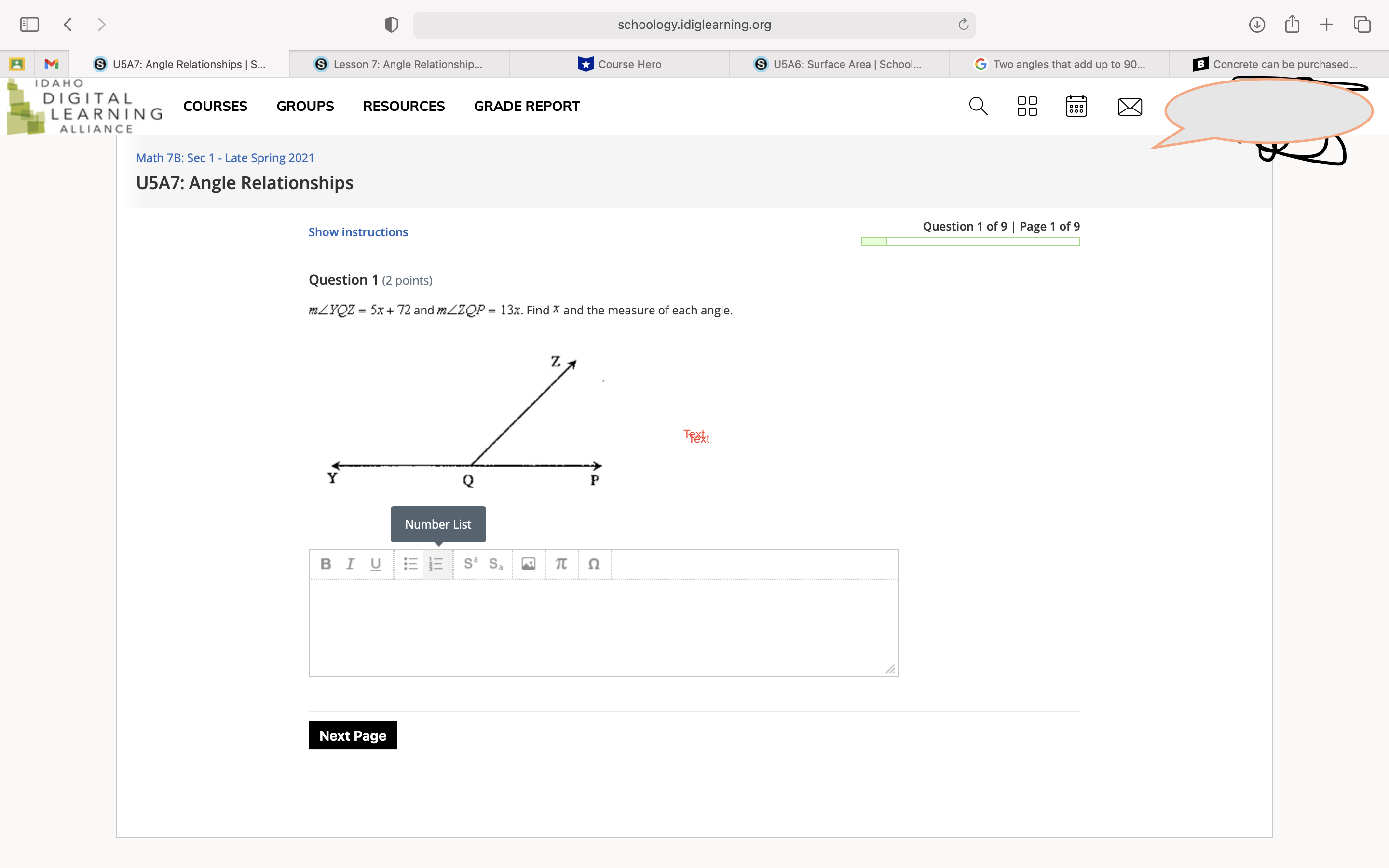 ANY IDEAS? < schoology.idiglearning.org C + B M S