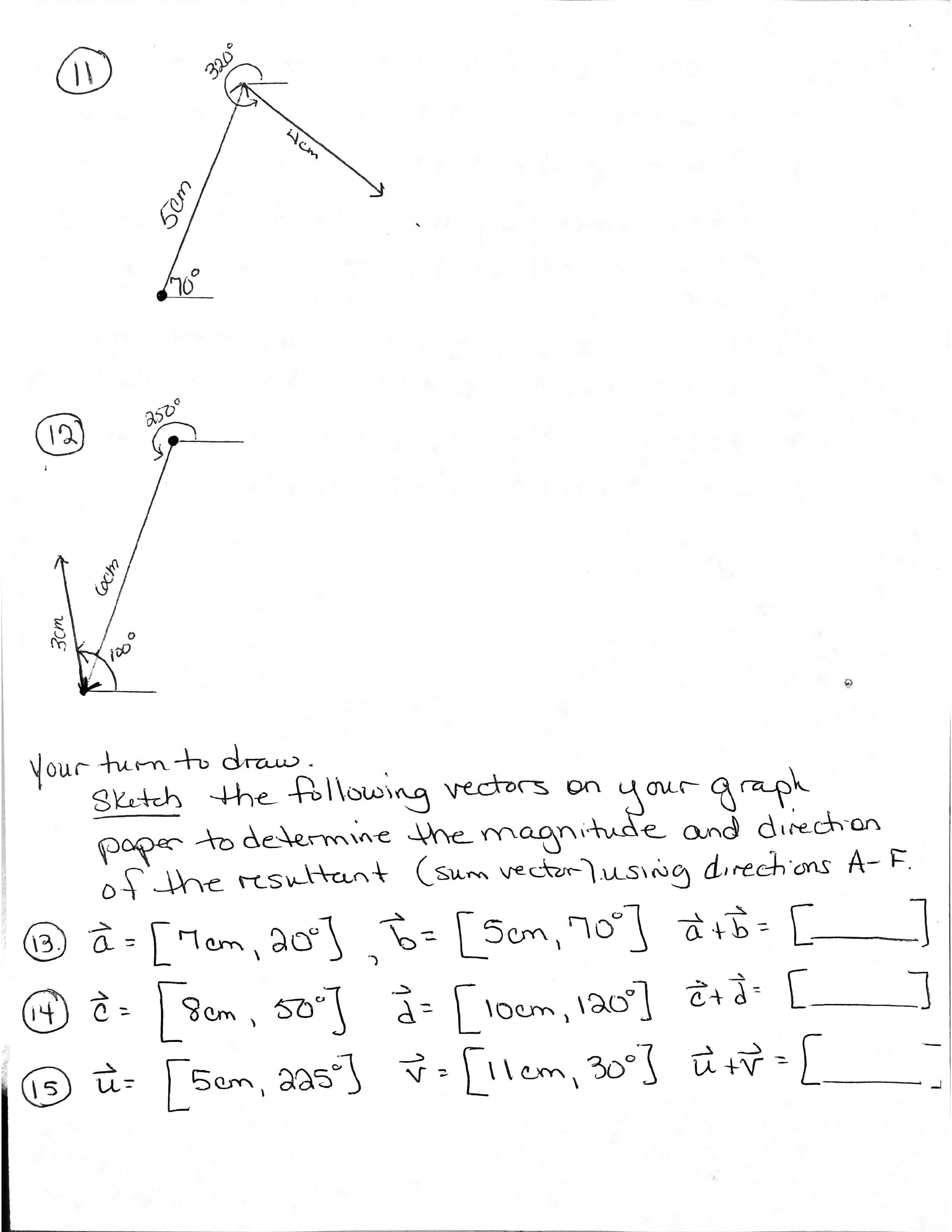 horizontal and vertical Mathematical Vector
