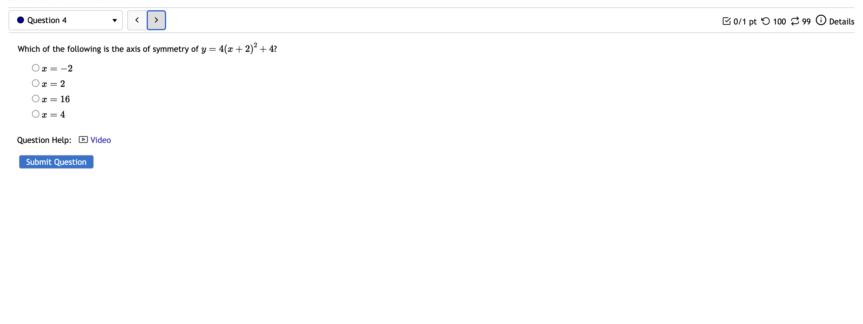 Homework 4 Q1-15 (3.1-3.5) -7 -6 -5 -4 -3 -2 - 1