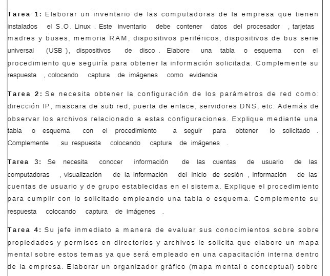 Tarea 1: Elaborar un inventario de las