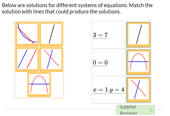 Below are solutions for different systems of