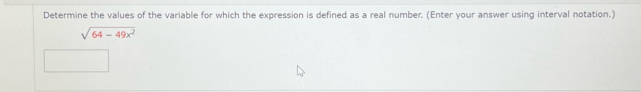 Determine the values of the variable for which