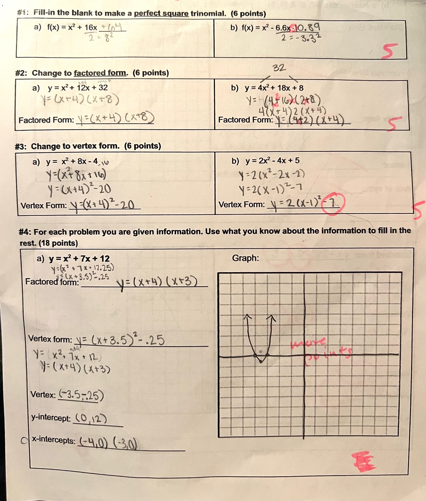 #1: Fill-in the blank to make a perfect square
