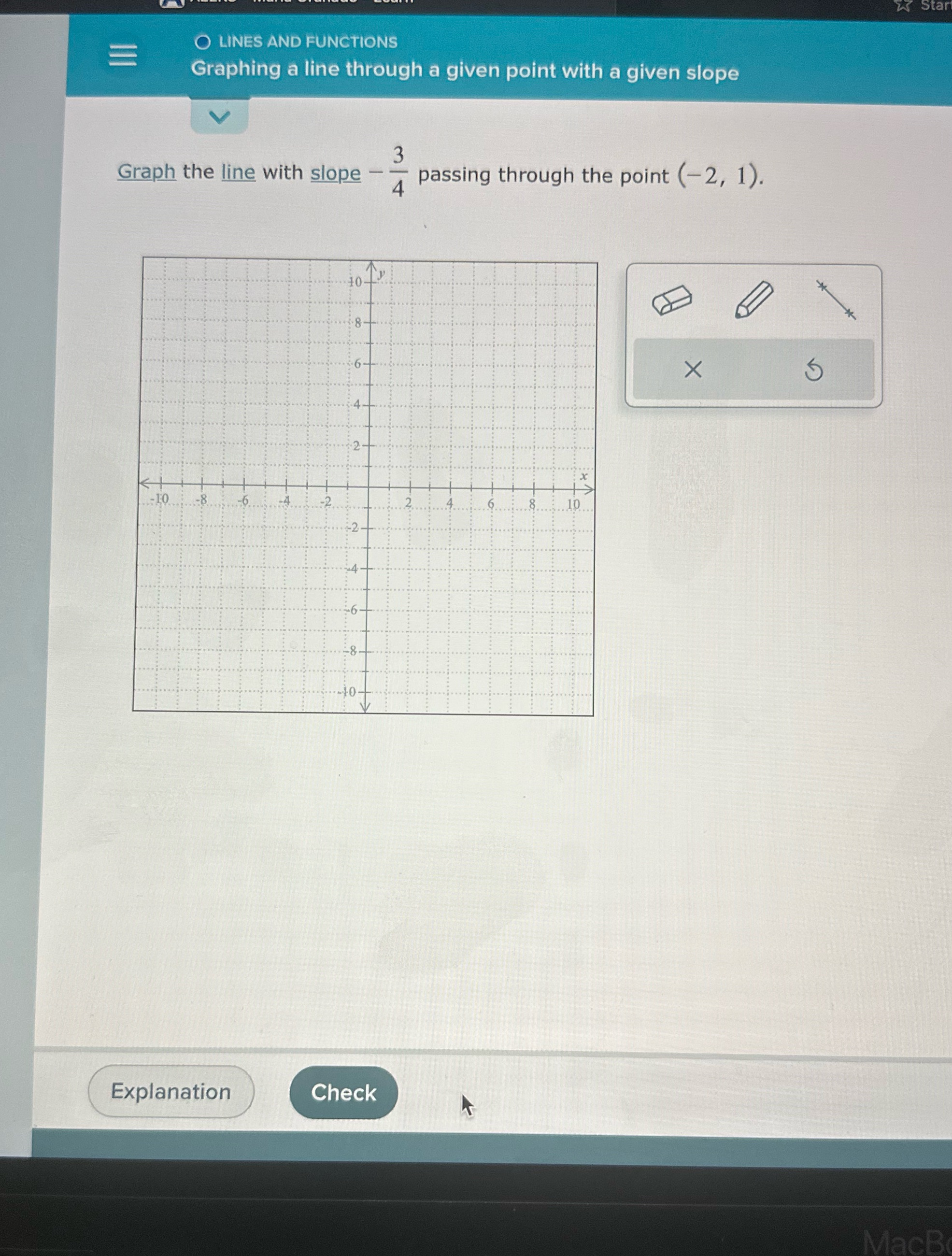 O LINES AND FUNCTIONS Graphing a line through a