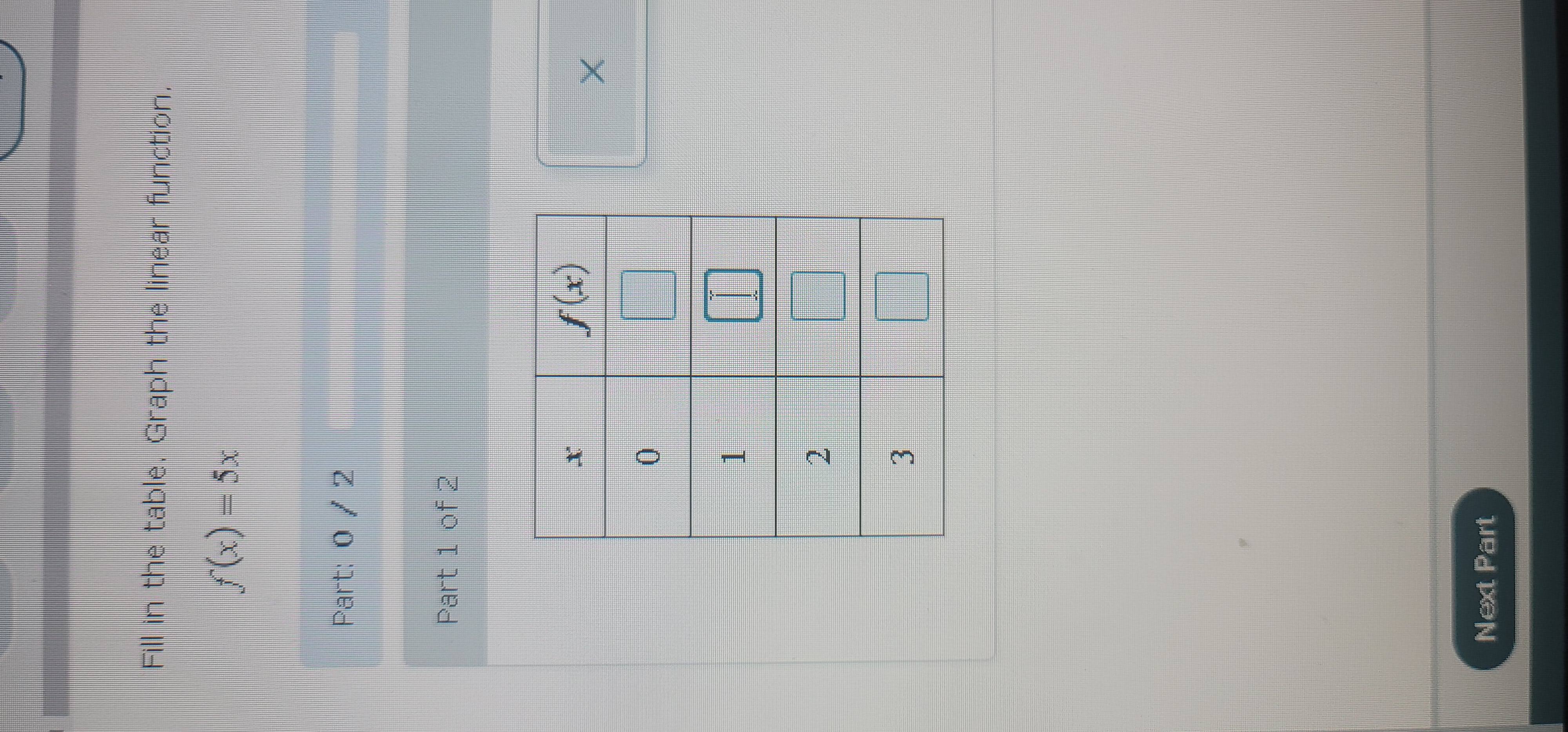 Fill in the table, Graph the linear function.
