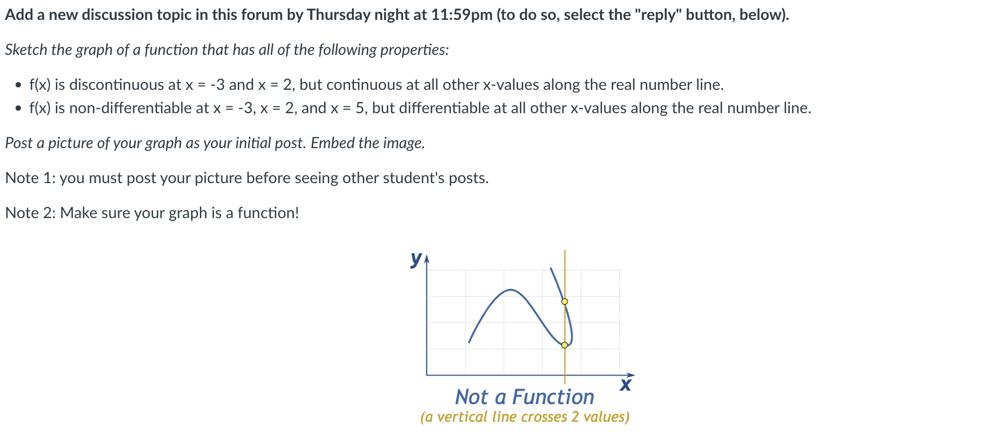 Add a new discussion topic in this forum by