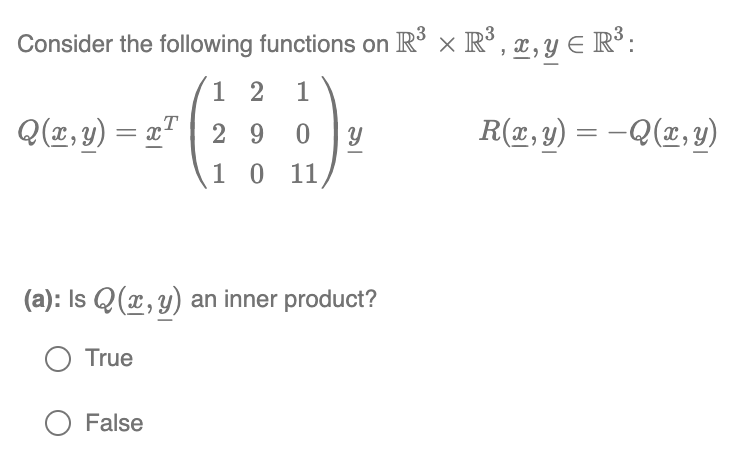 Consider the the following functions on R2 x