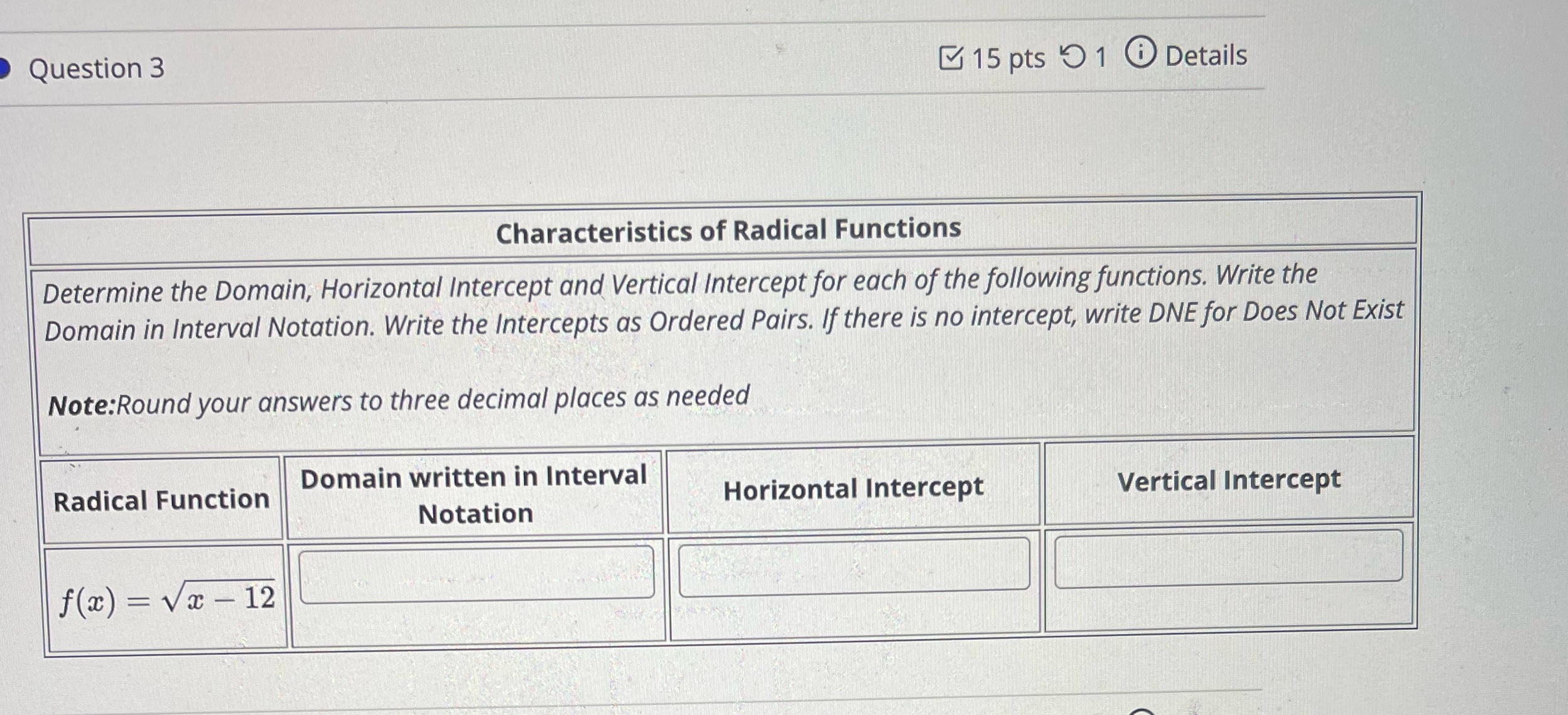 Question 3 15 pts 9 1 0 Details Characteristics