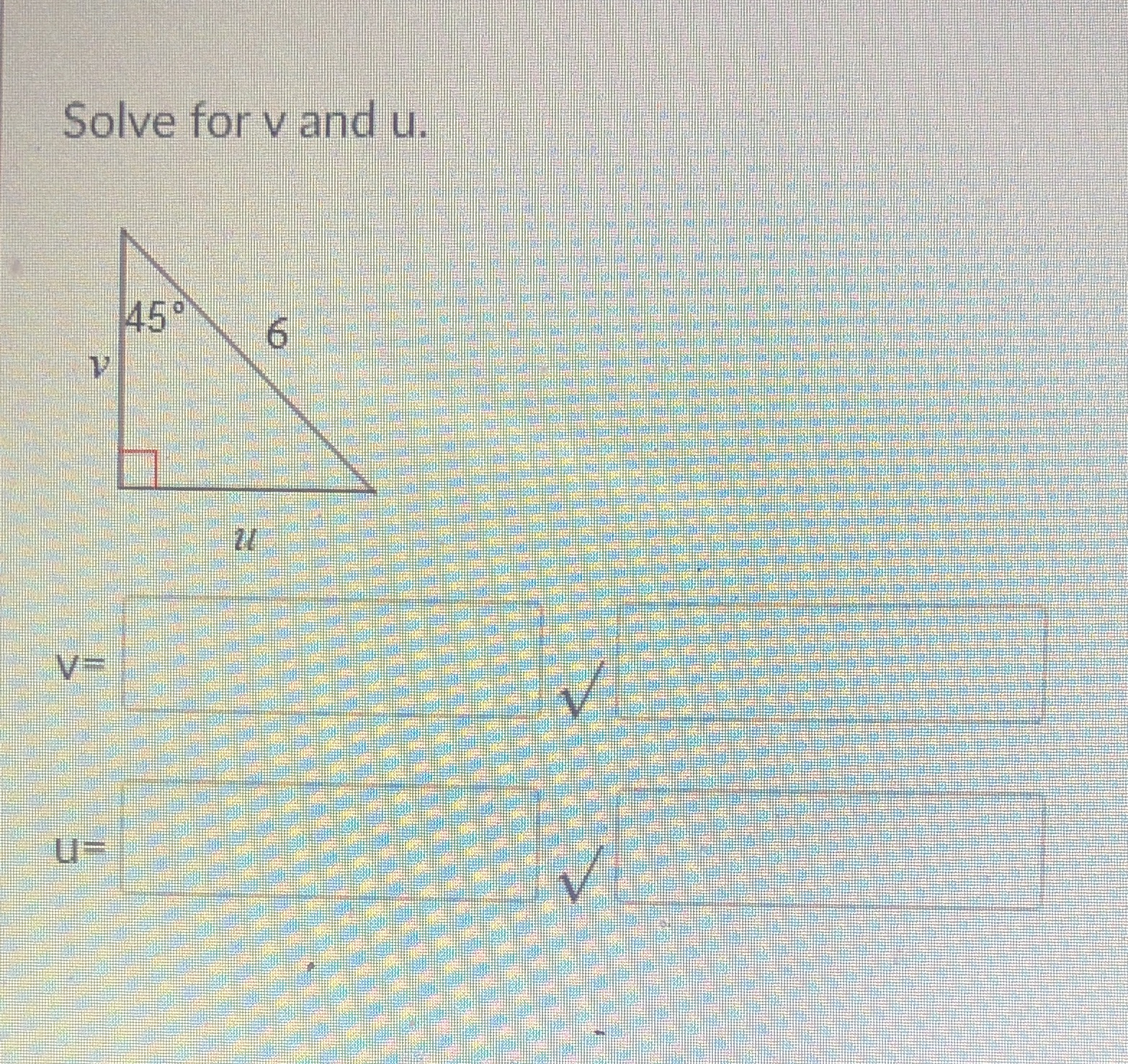 This is a special right triangle problem. Please