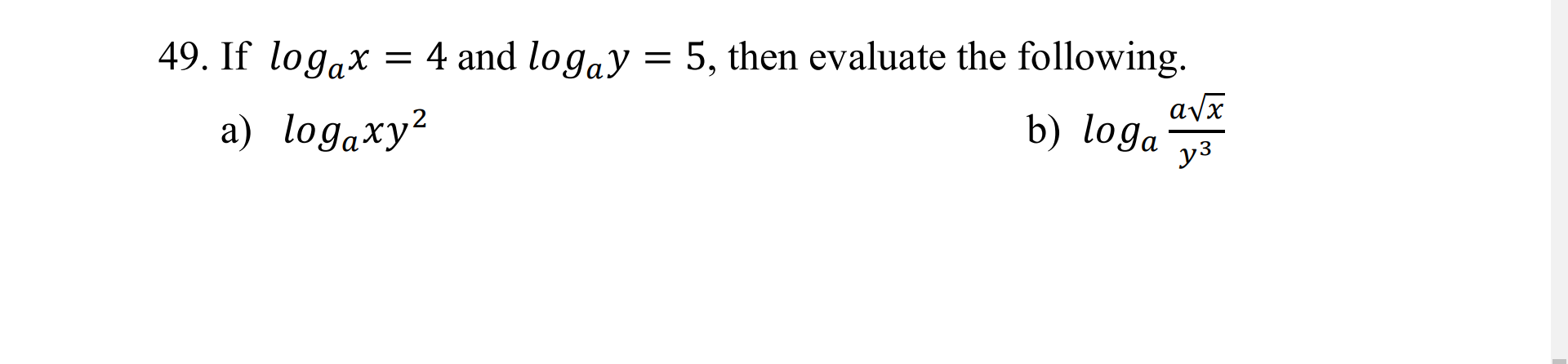 43. Simplify the following and write answers with