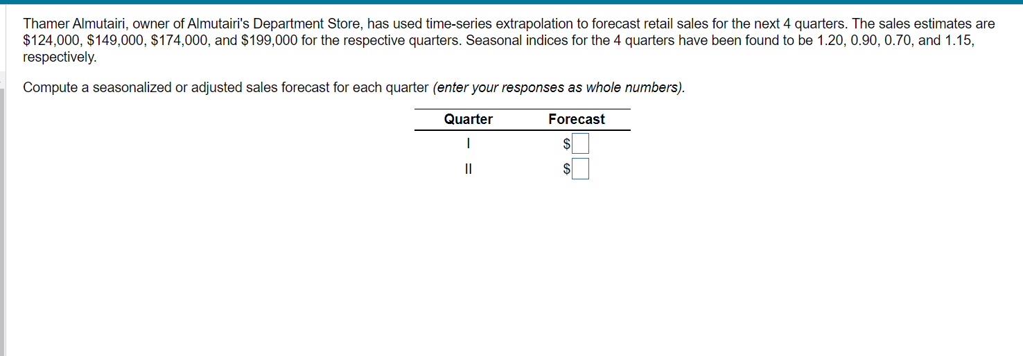 Given the following data, use exponential