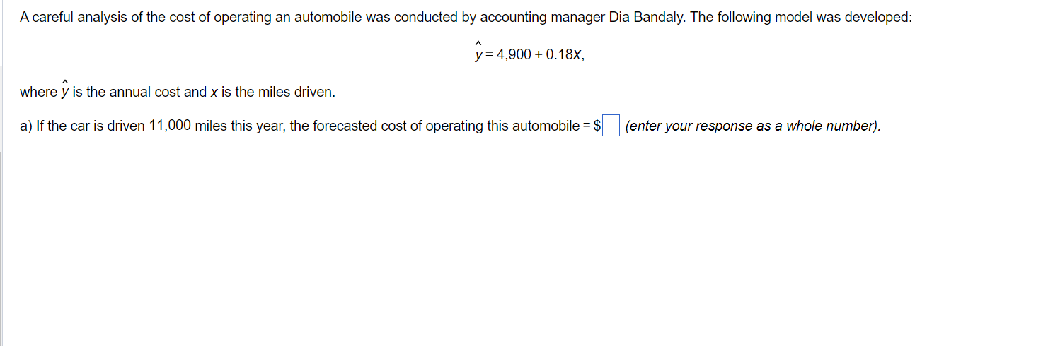 Given the following data, use exponential
