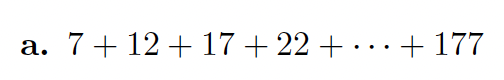 Arithmetic sums: Apply Gauss's trick to evaluate