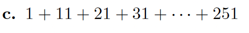 Arithmetic sums: Apply Gauss's trick to evaluate