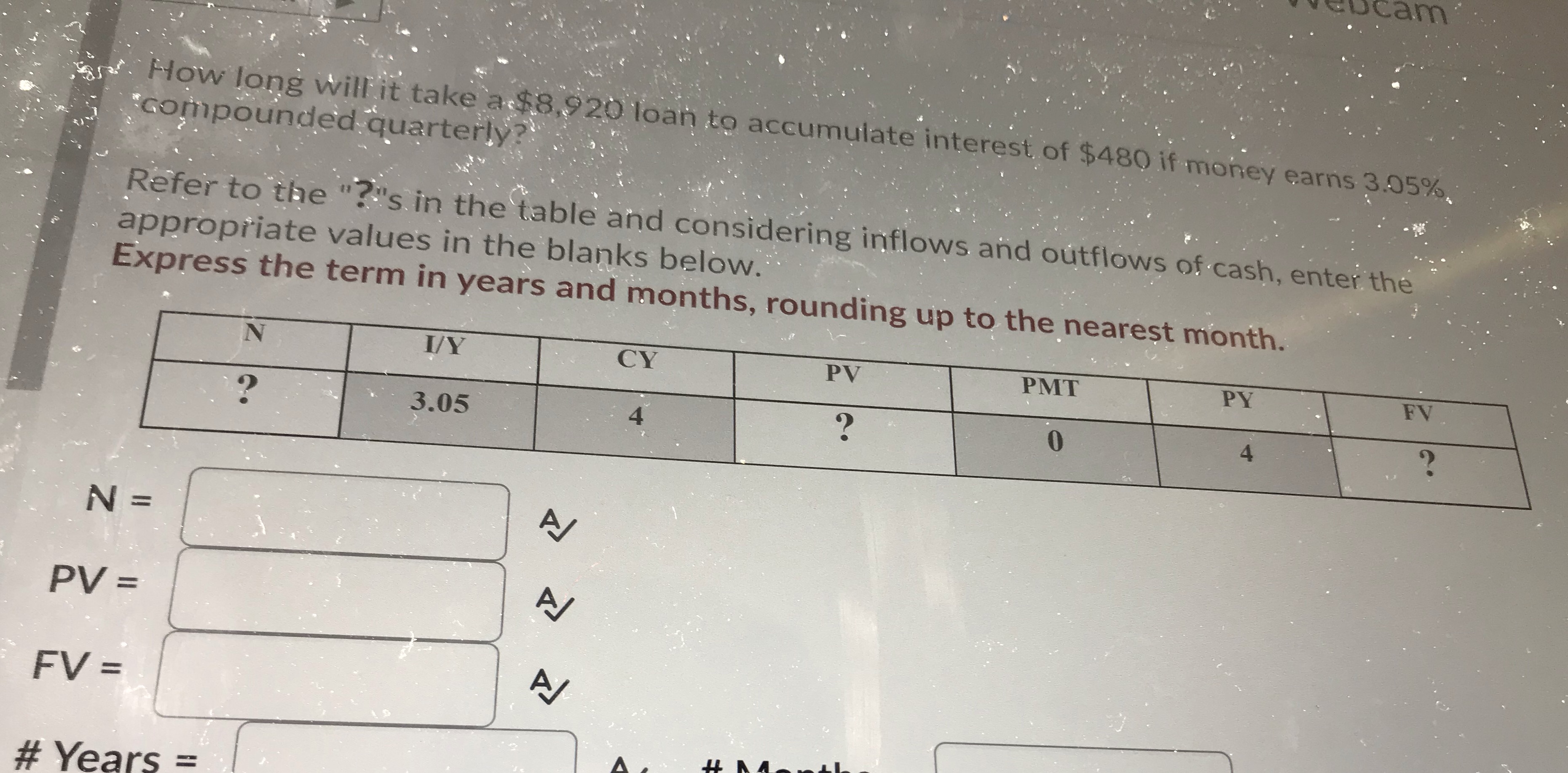 cocam How long will it take a $8,920 loan to