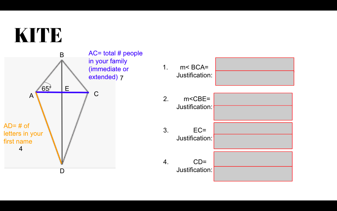 Answer the questions? PARALLELOGRAM B C Use the m