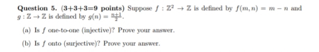 answer both parts Question 5. (3+3+3=9 points)