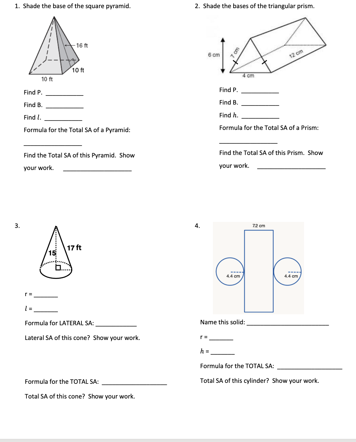 I need help 1. Shade the base of the square