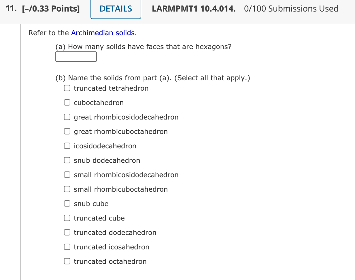 11. [-/0.33 Points] DETAILS LARMPMT1 10.4.014.
