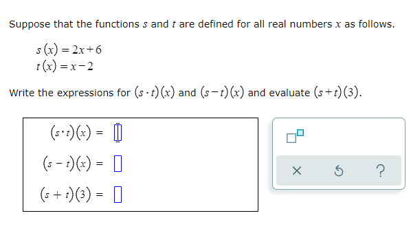 question 8 Suppose that the function g is defined