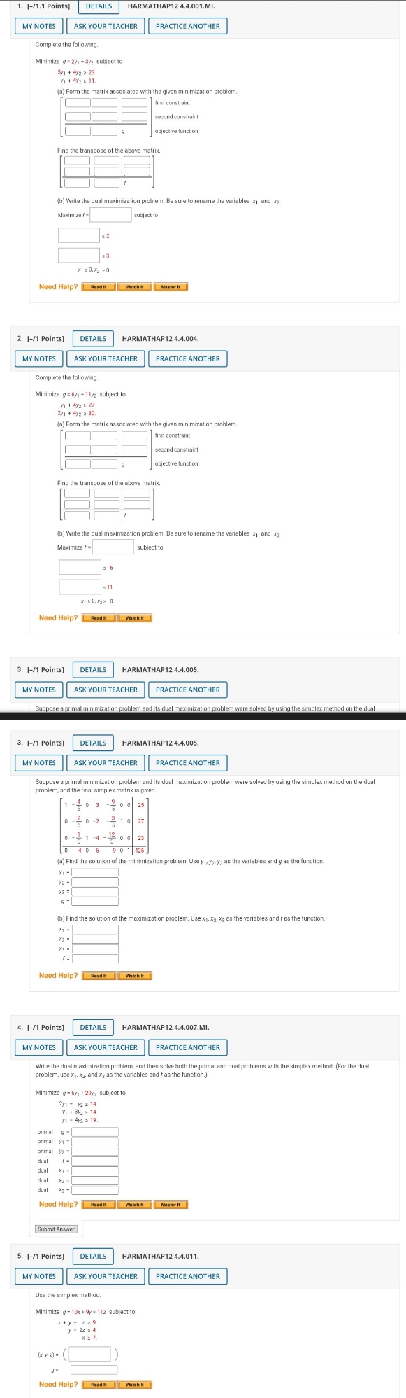 equation questions 1. [-/1.1 Points] DETAILS