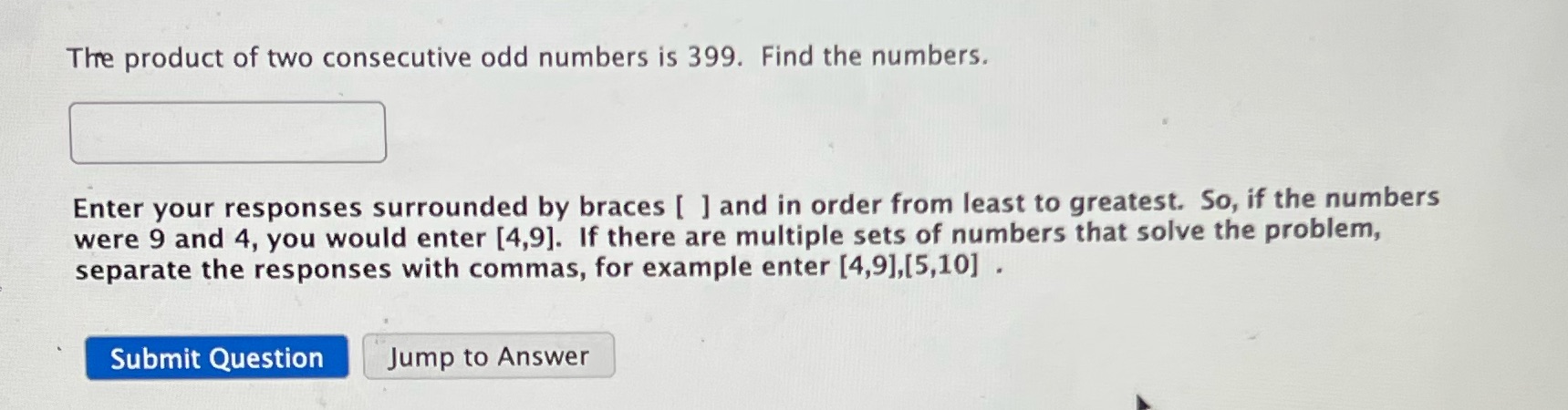 The product of two consecutive odd numbers is
