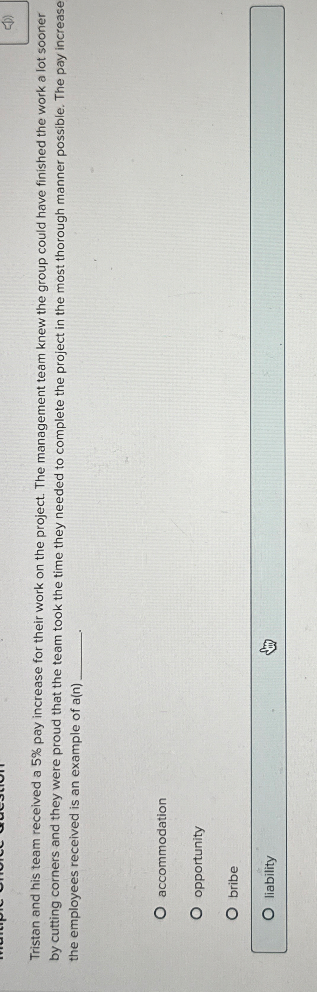 Tristan and his team received a 5 % pay increase