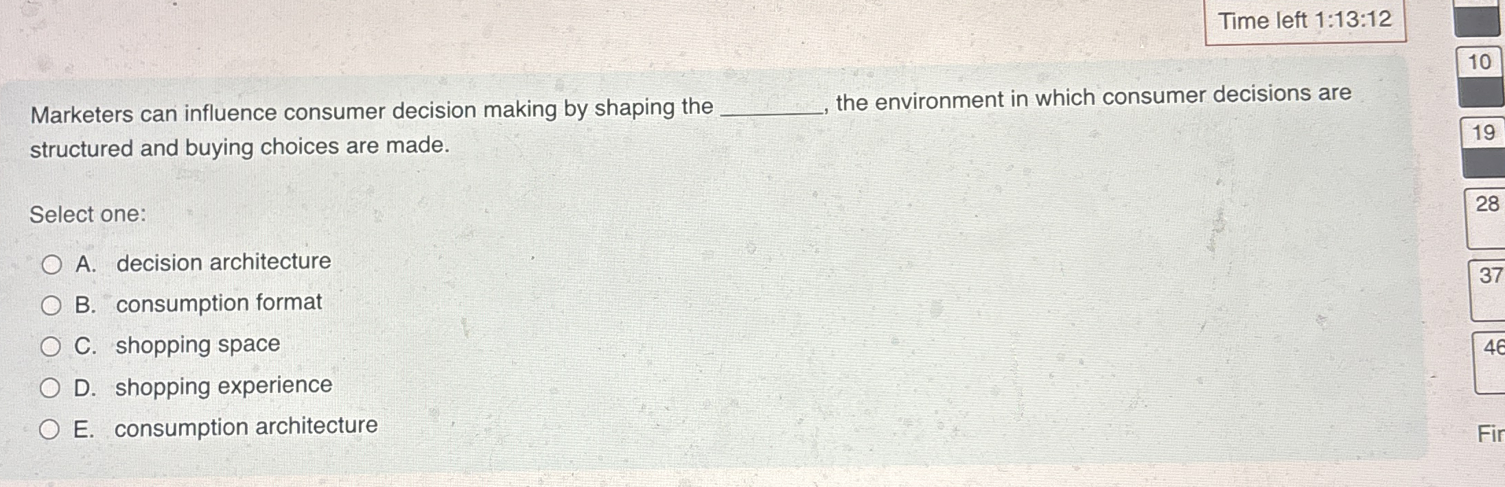 Time left 1 : 1 3 : 1 2 Marketers can influence