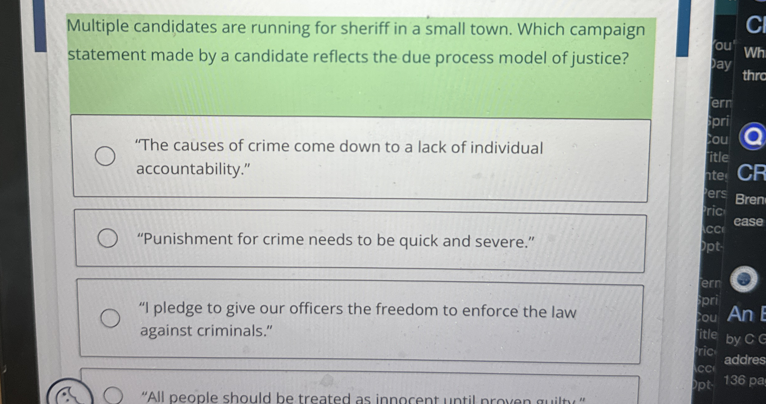 Multiple candidates are running for sheriff in a