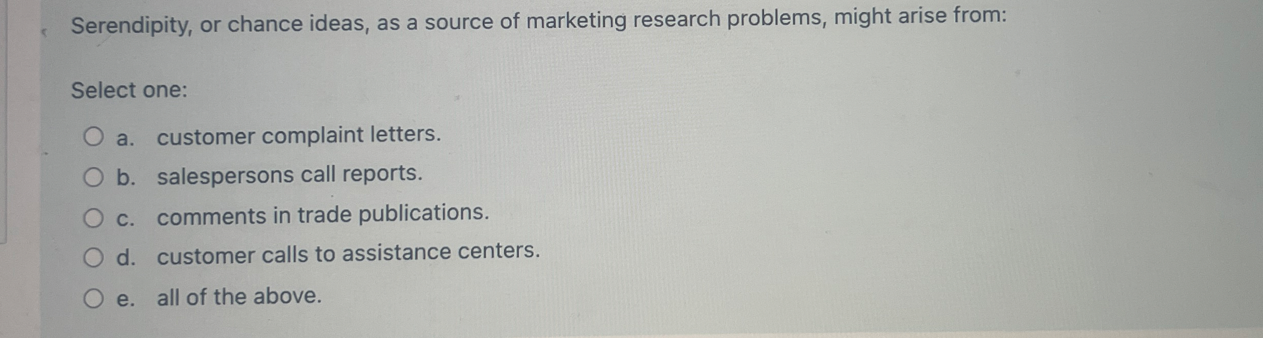 Serendipity, or chance ideas, as a source of