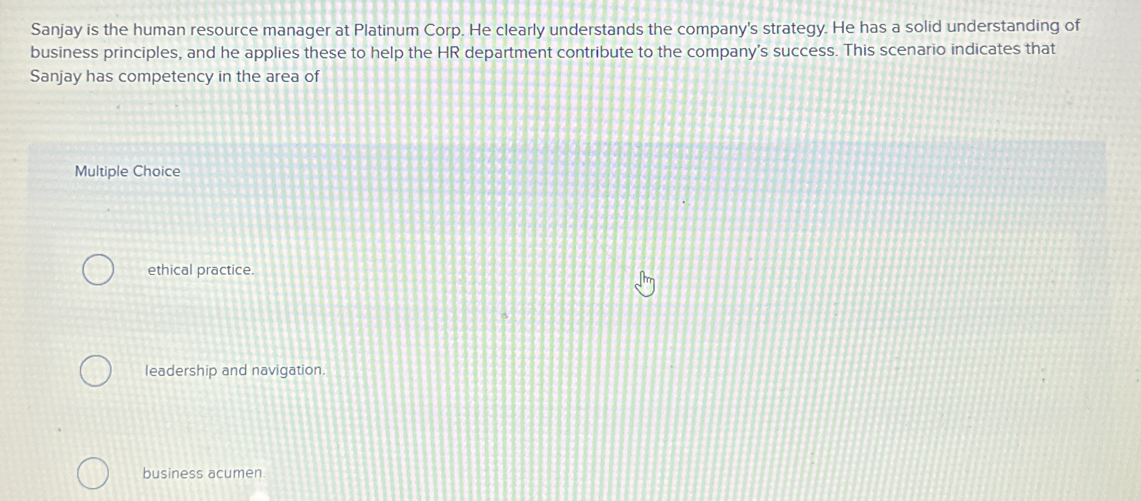 1 1 An HR manager can demonstrate competency in