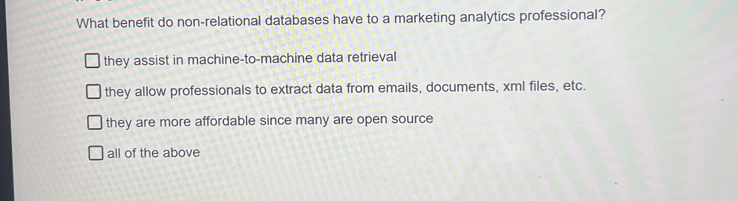 What benefit do non - relational databases have