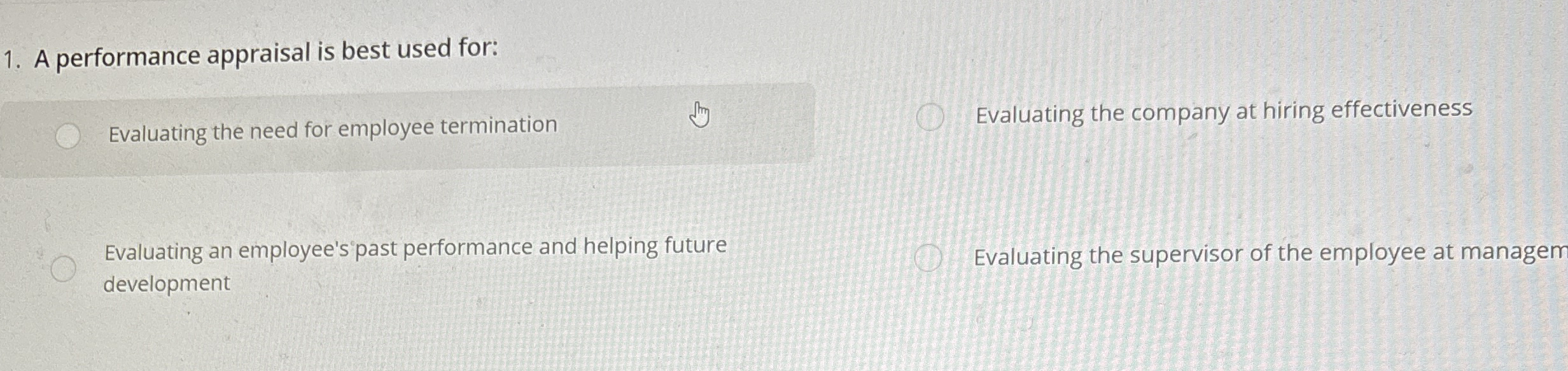 A performance appraisal is best used for: