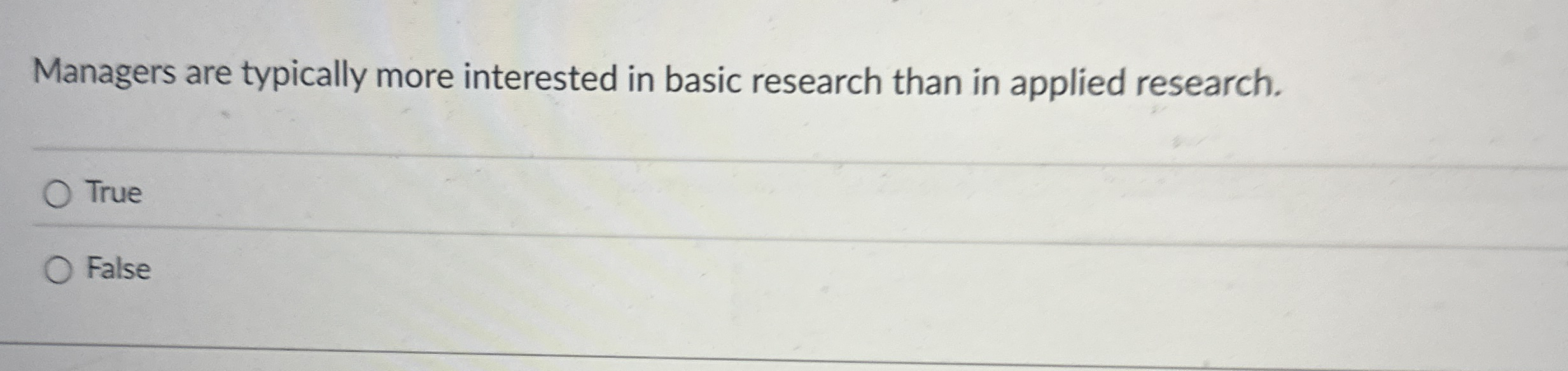 Managers are typically more interested in basic