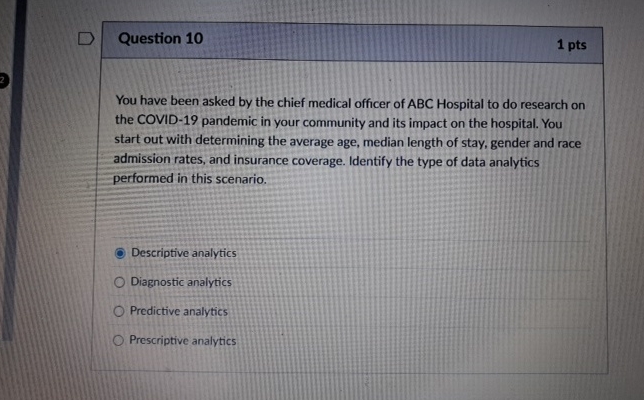 Question 1 0 1 pts You have been asked by the