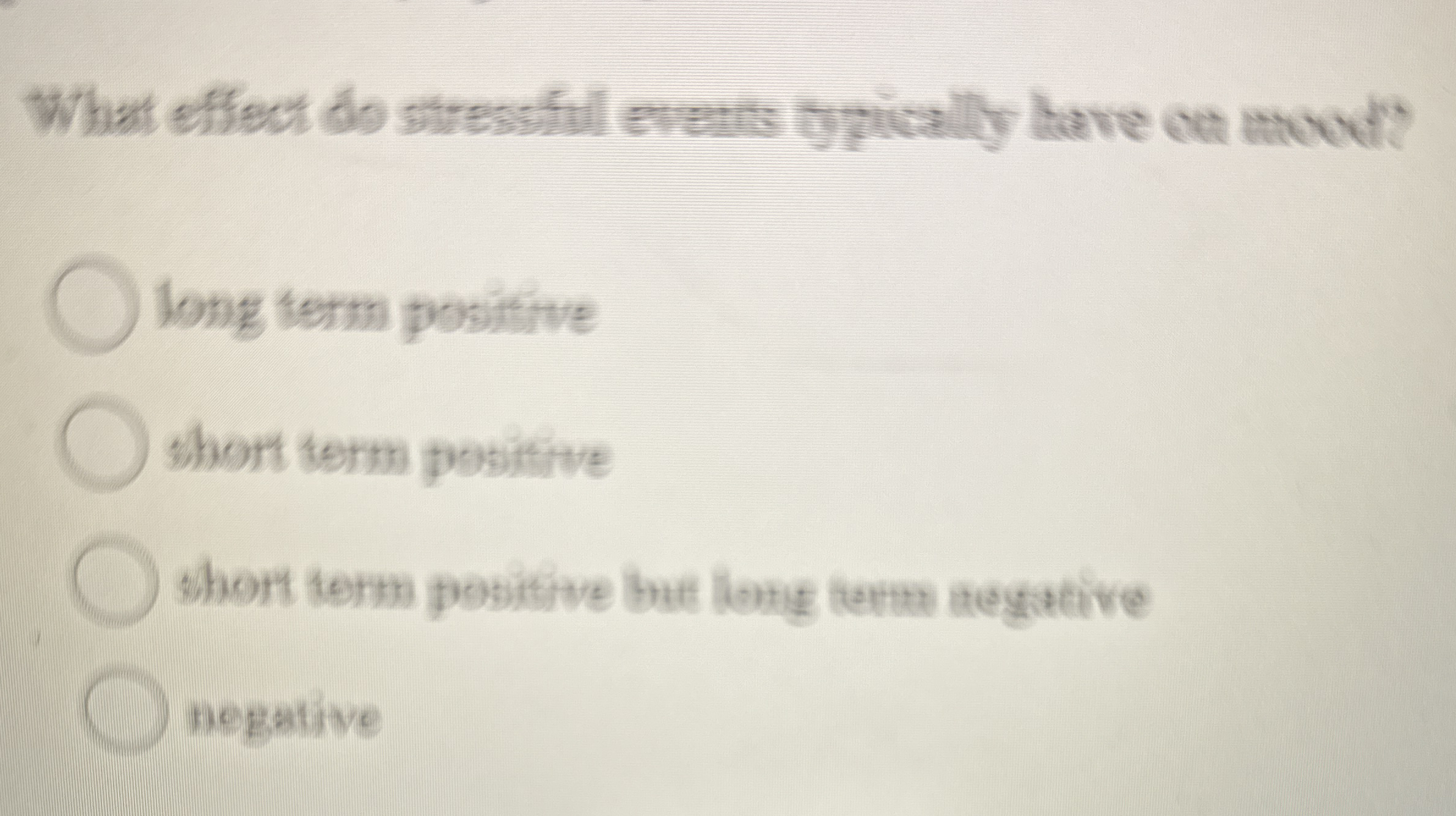 What effect do stressful evants typically have ce
