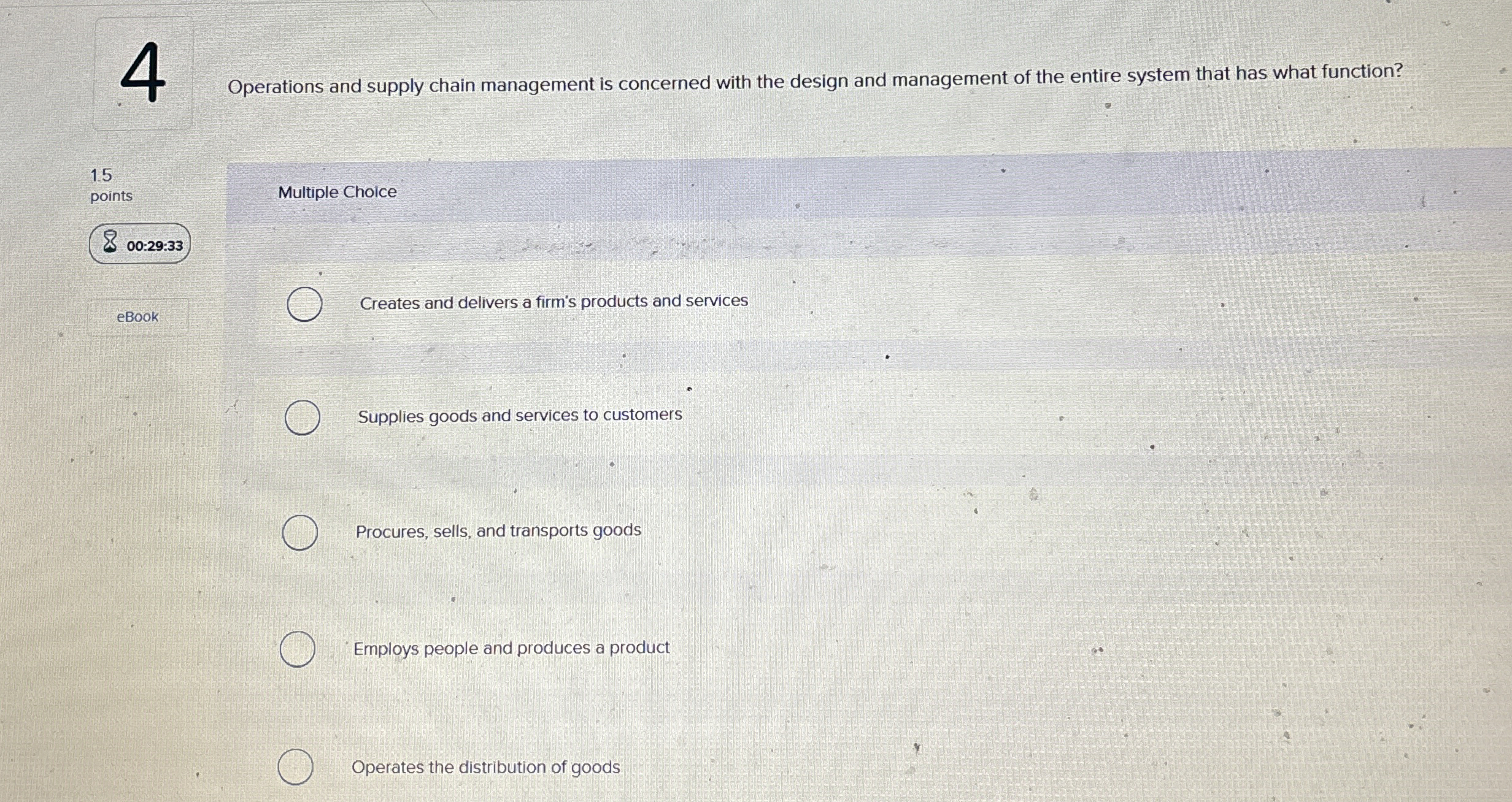 4 Operations and supply chain management is