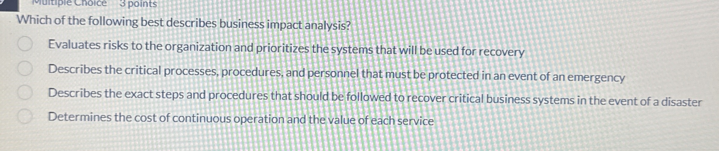 Which of the following best describes business