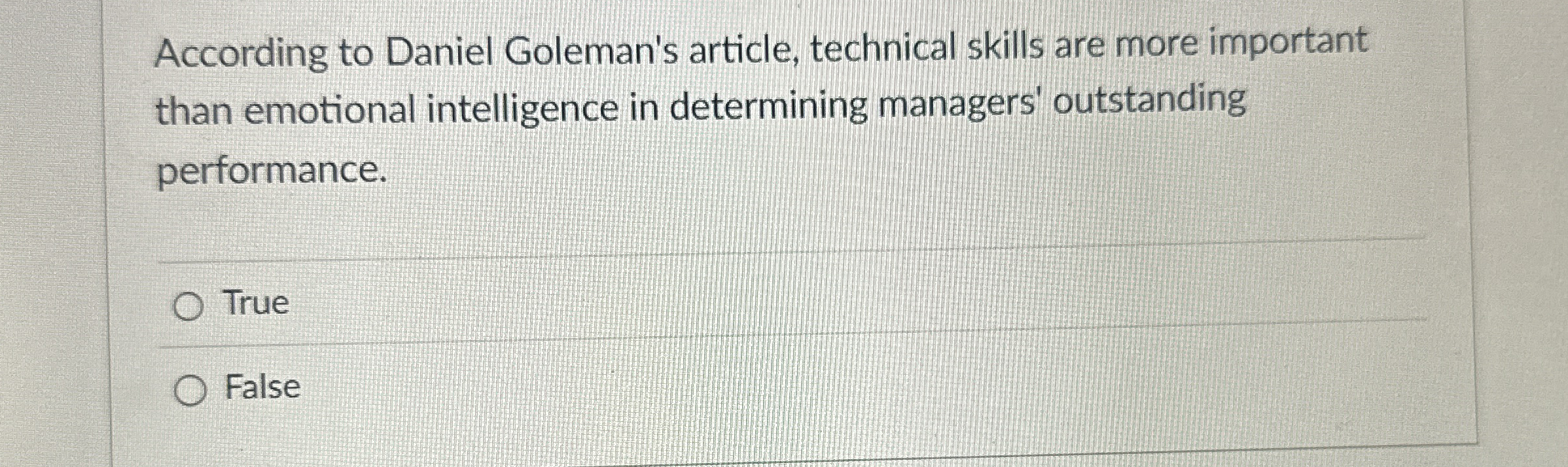 According to Daniel Goleman's article, technical