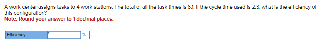 A work center assigns tasks to 4 work stations.