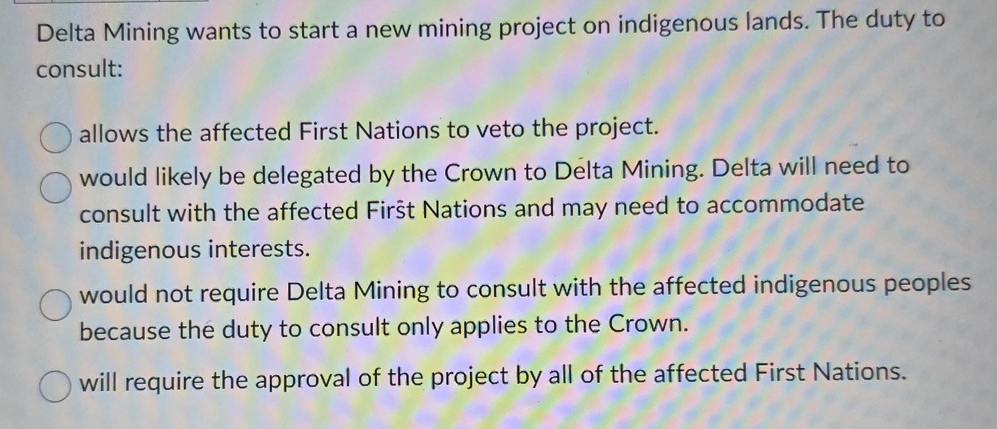 Delta Mining wants to start a new mining project