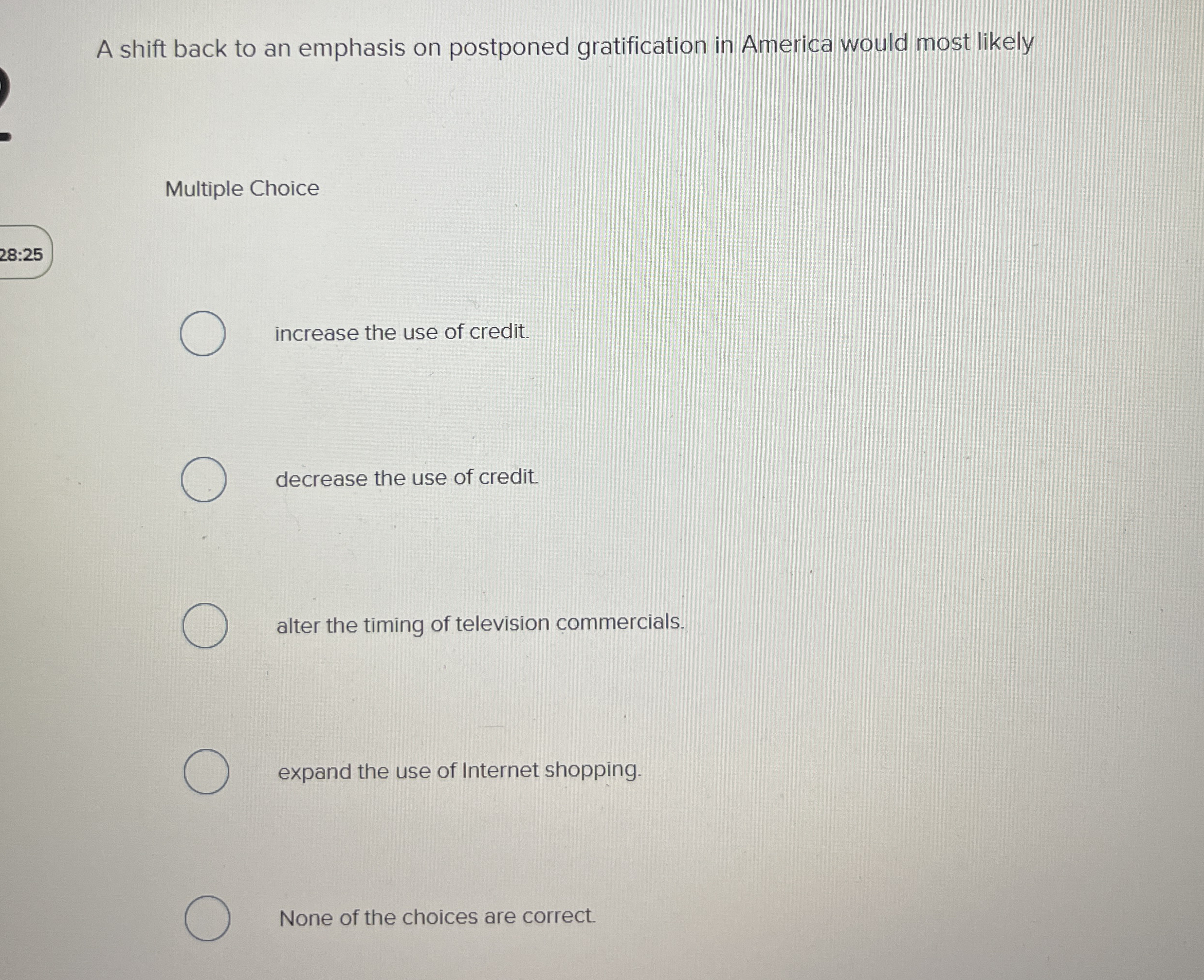 A shift back to an emphasis on postponed