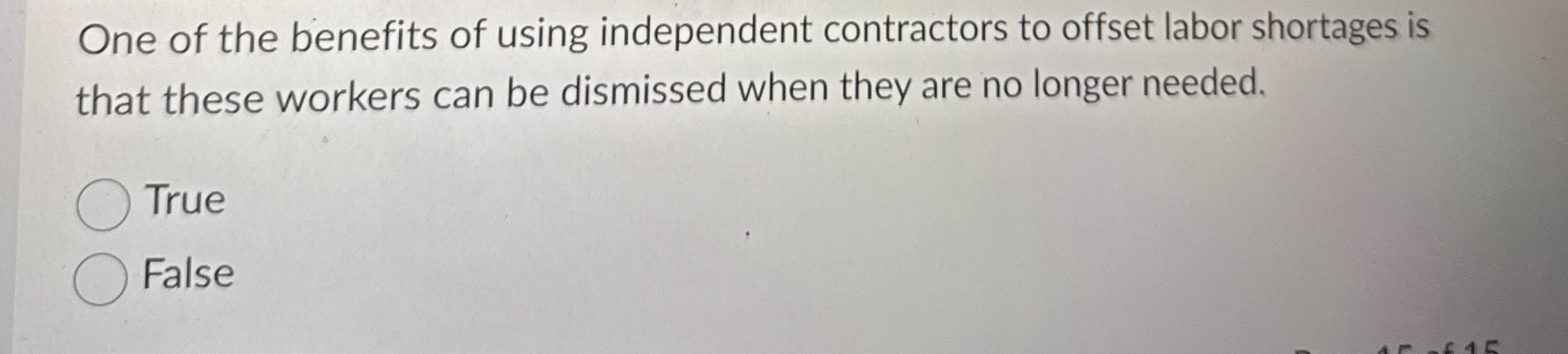 One of the benefits of using independent