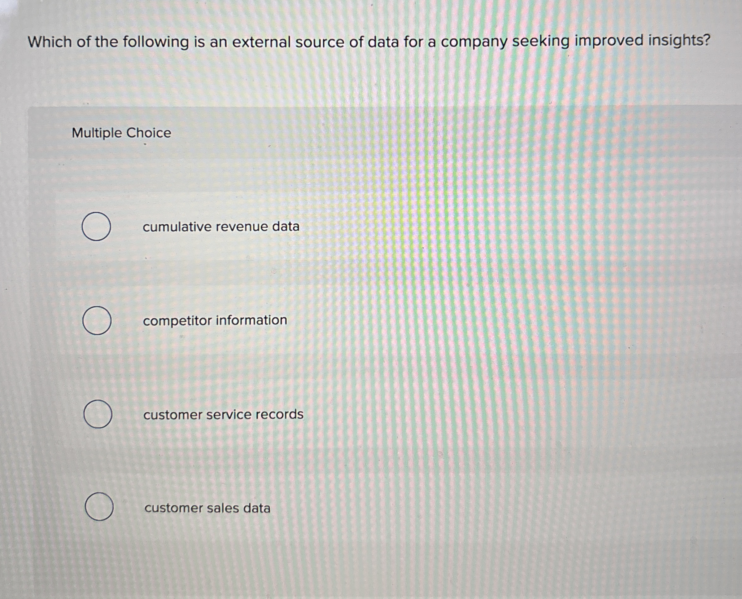 Which of the following is an external source of