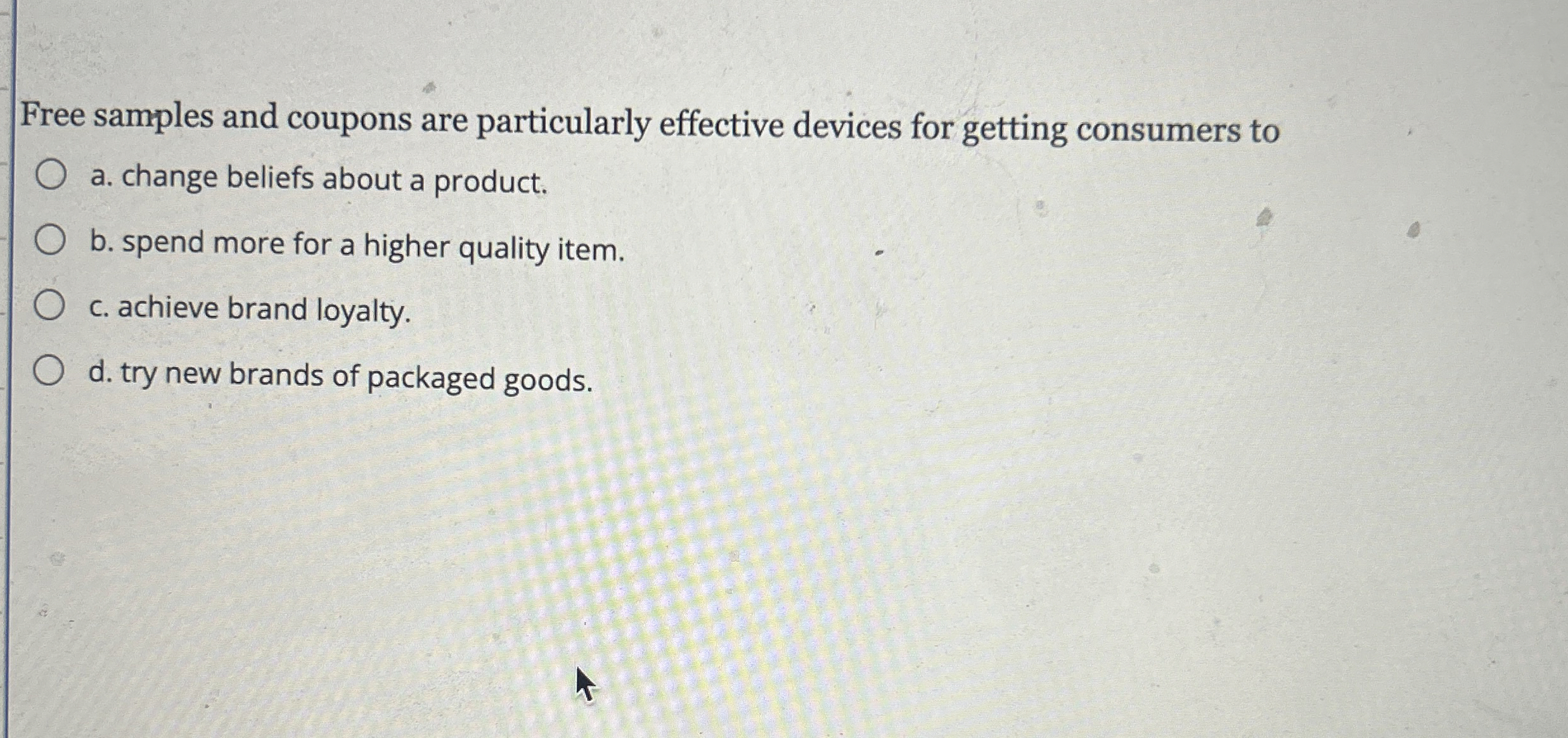 Free samples and coupons are particularly