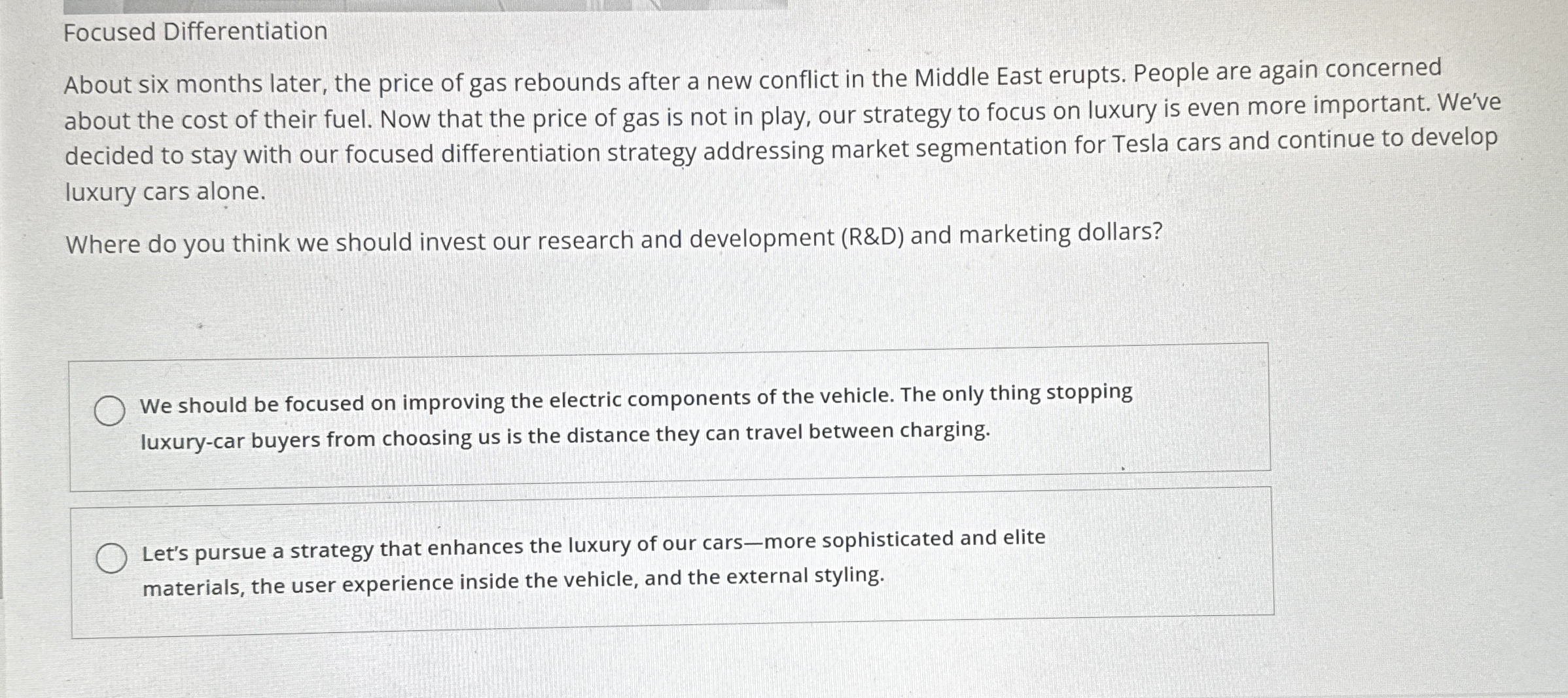 Focused Differentiation About six months later,