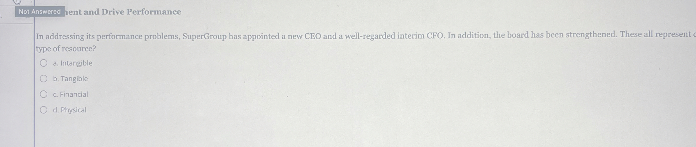 ent and Drive Performance In addressing its