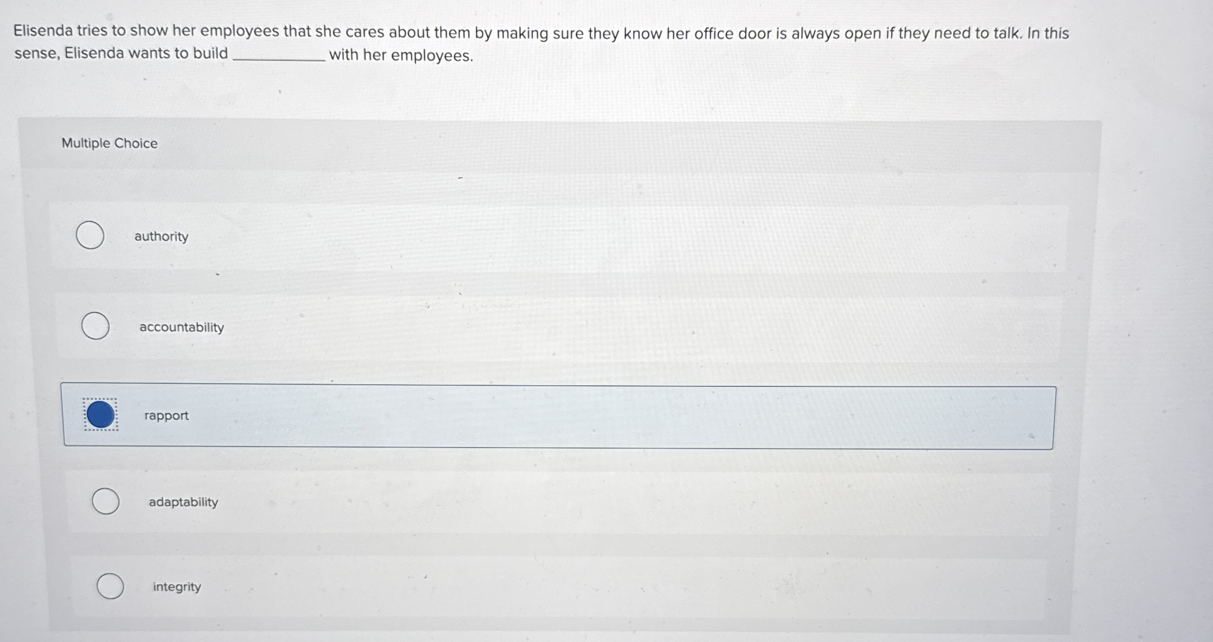 Elisenda tries to show her employees that she