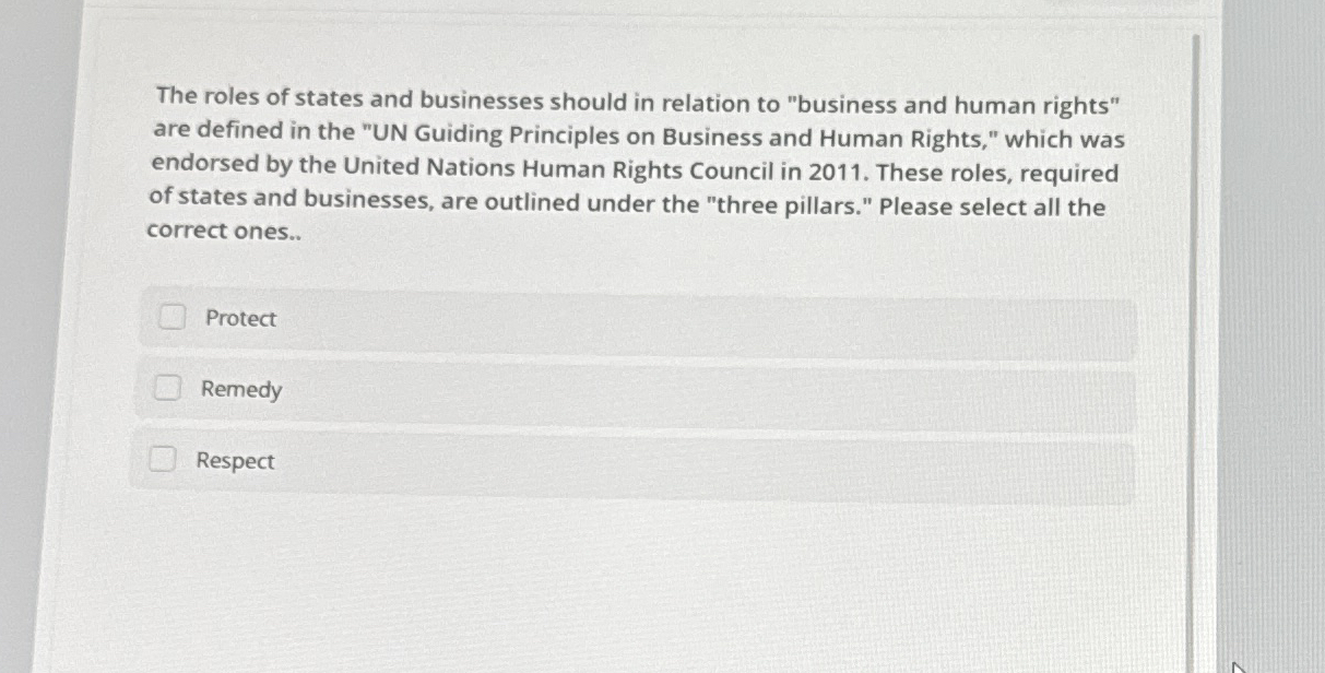 The roles of states and businesses should in