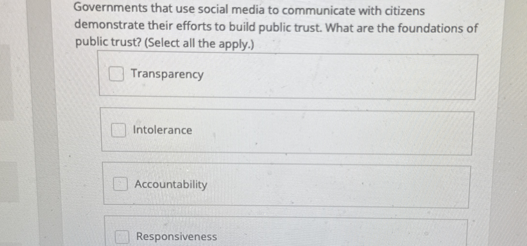 Governments that use social media to communicate